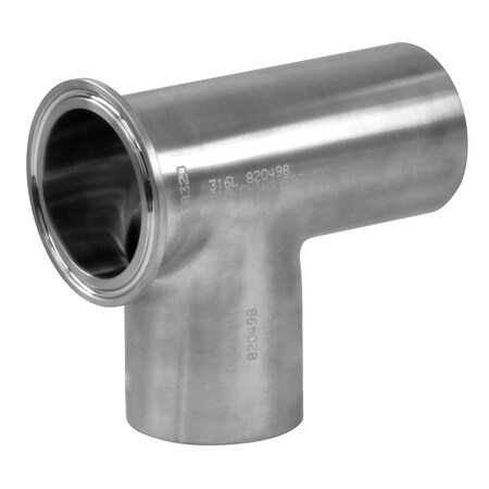 Steel & Obrien 1/2" BPE Short Clamp Run Outlet x Weld End Tee - 316SS SF4 S7WSKW-.50-PM-316